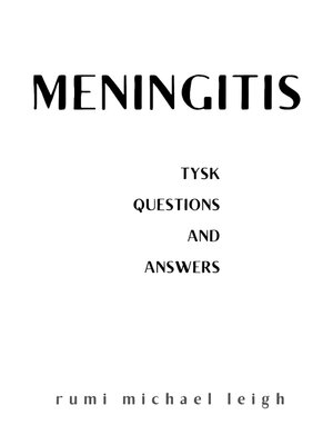 cover image of Meningitis